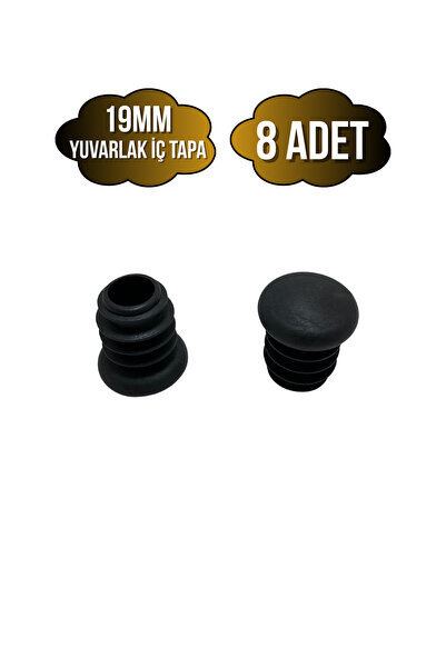 DSYapıAksesuar Yuvarlak Demir Profil İç Tapa Geçme Plastik Ayak Geçme Koruma ...