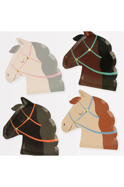 Meri Meri - Horse Plates - Horse Plates (X8)