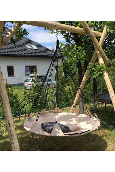 SERSIMO XXL garden swing, suspended bed type, 150cm, beige