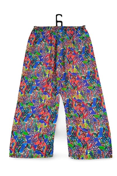 PRATİKOBA Imported Viscose Wide Leg Stylish Ethnic Authentic Patterned Trousers - Royaleks - Pattern3