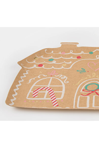Meri Meri - Gingerbread House Plates - Zencefilli Kurabiye Tabak (8'li)