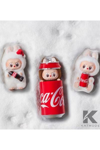 Pop Mart Collectible doll, LABUBU – Monster Coca-Cola Series – Foldable box, 17cm, K KATHODE