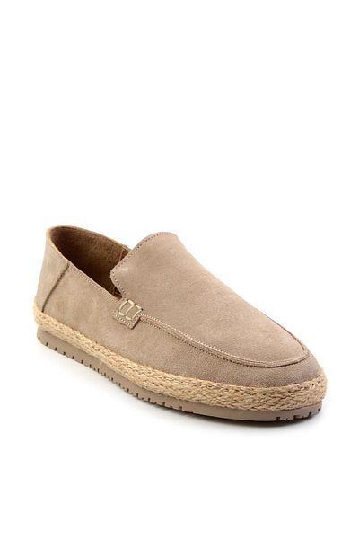 Bambi Beige Leather Men's Espadrille E01589500002