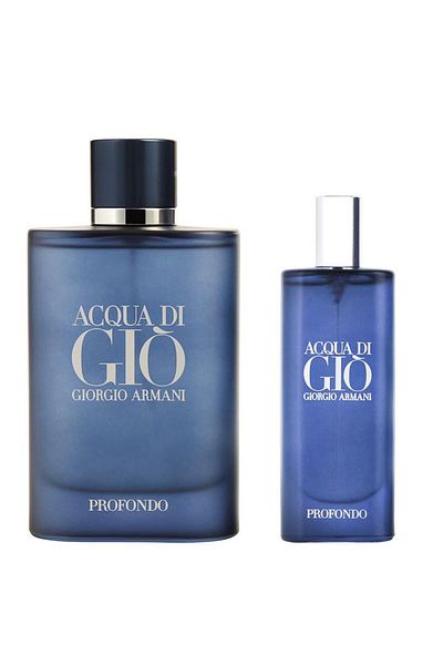 Giorgio Armani Acqua di Giò Profondo Eau de Parfum, Men's Gift Set - Eau De Parfum 75 ml + Eau De Parfum 15 ml