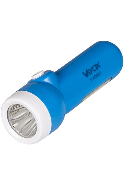 Vayox LED flashlight VA0087, rechargeable, USB charging, with side light, 300 lumens, Blue