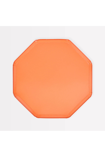 Meri Meri - Papaya Side Plates - Papaya Color Plates (m) (X8)