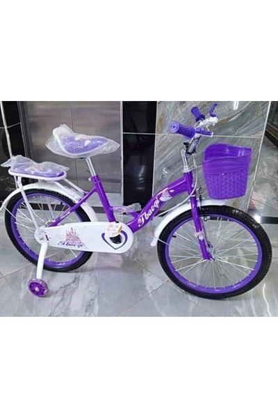 CFT 18 inches Kids Bike for Girls – Pink Children’s Bicycle with Training Wheels & Rear Seat – Tod