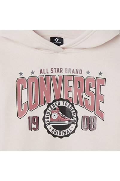 Converse Boxy Çocuk Pembe Hoodie