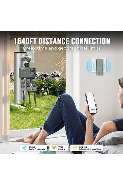 Egardenkart Water Timer WiFi - Multifunctional Sprinkler Timer for Automatic Irrigation System | Spr