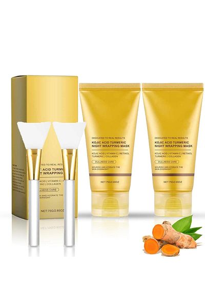 Medicube Yurioprp Revix Turmeric Night Wrapping Mask, Overnight Facial Mask with Vitamin C, Nourishing Formul