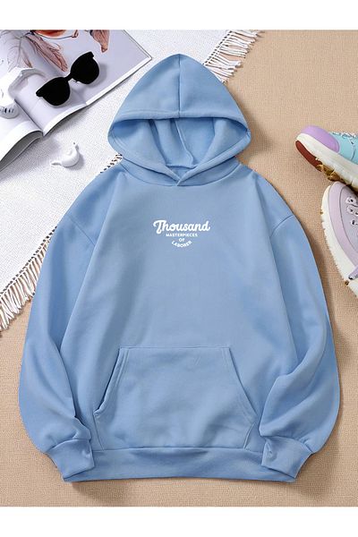 uyguntarz Unisex Thousand Printed Oversize Sweatshirt