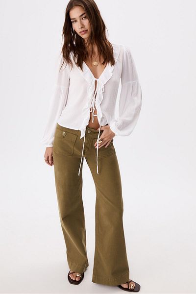 Stradivarius D77 Minimalist trousers with pockets