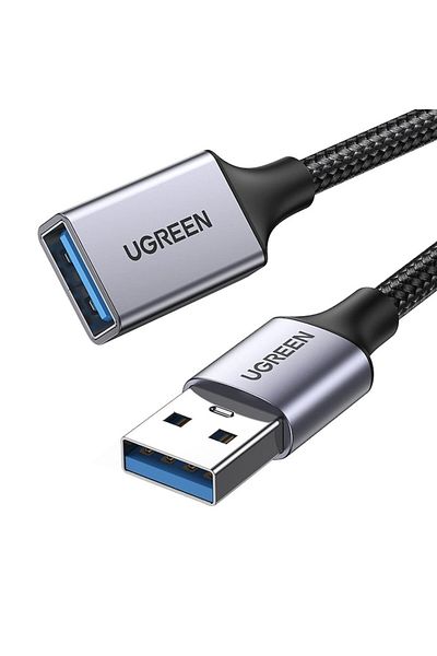Ugreen USB Cable Male to Female, 2A, 5Gbps, 5m, R58, Nylon, Intense Dark