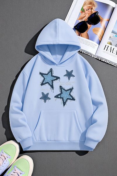 uyguntarz Unisex Eternal Light Printed Oversize Sweatshirt