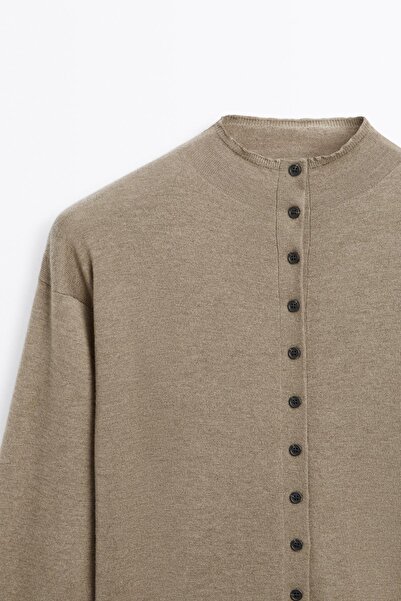 Massimo Dutti Dik yaka triko hırka