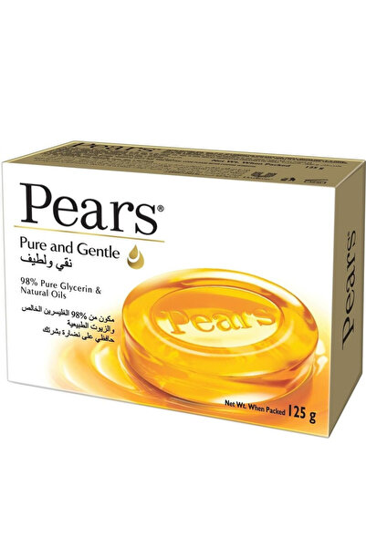Pears Pure & Gentle Bar Soap - 98% Pure Glycerin & Natural Oils - 4 x 125 g