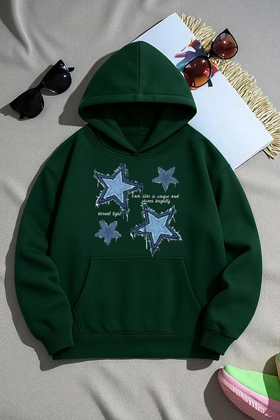 uyguntarz Unisex Eternal Light Printed Oversize Sweatshirt