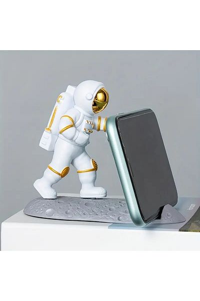 Generic Single pcs Astronaut Mobile Phone Stand Holder Spaceman Desk Decoration Smartphone Bracket