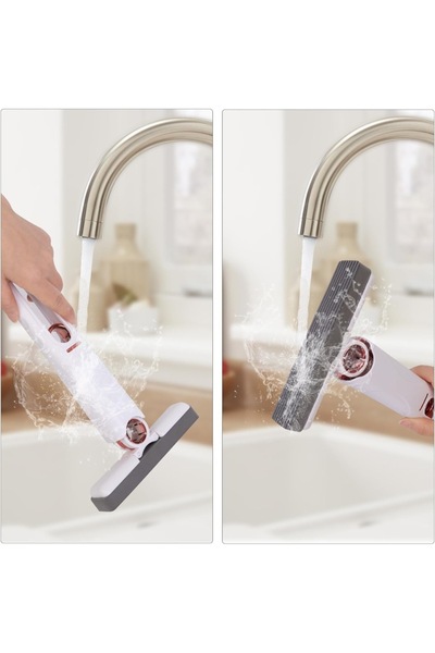 SOHO Mini Mop de Mana cu Sistem de Stoarcere pentru Multisuprafete si Geamuri, Alb