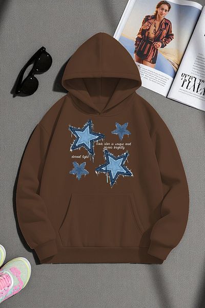 uyguntarz Unisex Eternal Light Printed Oversize Sweatshirt