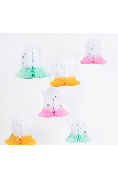 Meri Meri - Ombré Ghost Hanging Decorations - Neon Detaylı Hayalet Asılan Süs...