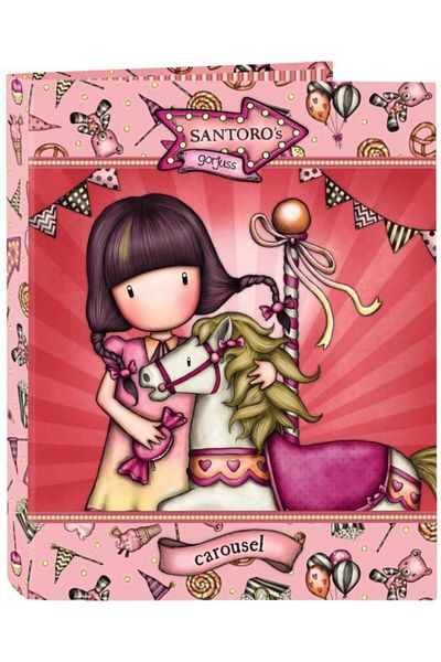 Santoro Gorjuss A4 mechanical notebook - Carousel