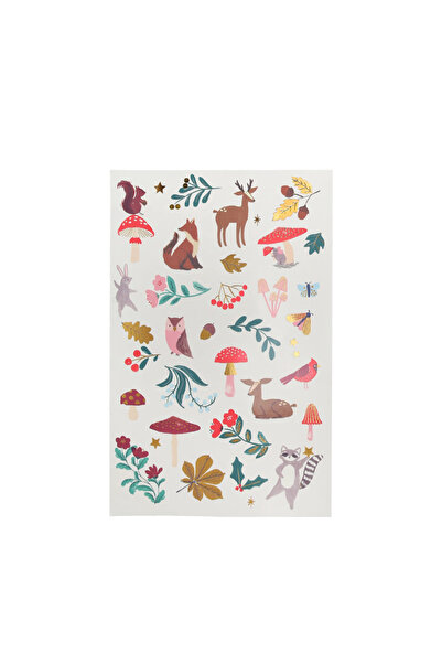 Meri Meri - Woodland Temporary Tattoo Sheets - Orman Geçici Dövme