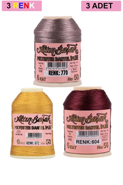 PRATİKOBA 3 Pieces of Gold Spike and Lace Rope 20 g - Royaleks - No: 672 - 604 - 770
