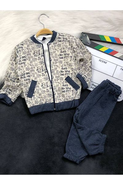 KGN GİYİM Baby Boy 3-Piece Bottom Top Set