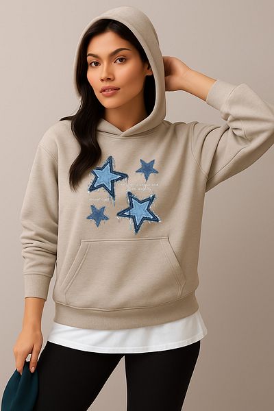 uyguntarz Unisex Eternal Light Printed Oversize Sweatshirt