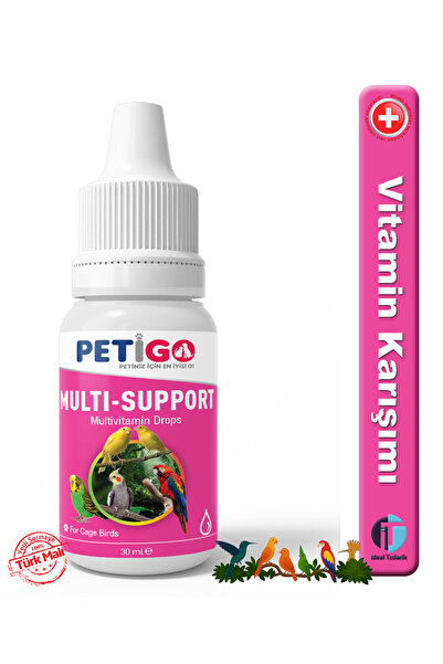 - Kafes Kuşları için Vitaminler / Mineraller - 30ml Multi Vitamin ( Multi-Support )