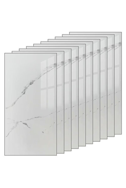 Teno Set 30x Tapet Marmura Premium 3D Teno®, suprafata acoperire 5.4 mp, 30x60 cm, alb