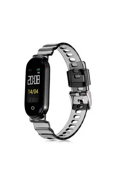 HTstore Xiaomi Compatible Mi Band 6 Krd-27 Silicone Cord-Black