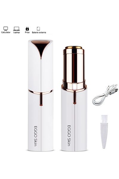 OEM USB Rechargeable Facial Epilator, EGGO Skin Trimmer, for Facial Hair Removal with LED