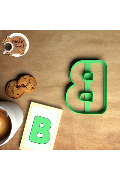 CookieKonsept مجموعة قوالب استحمام الطفل حرف B - متوافقة مع الكوكيز والعجين والطين