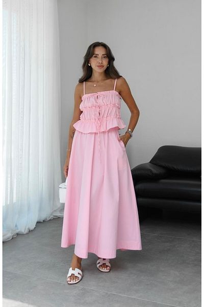 ForOus Hanging Giped Tie Bustiers 2 Piece Set Summer Casual Holiday