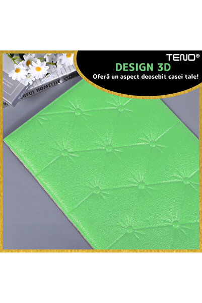 Teno Set Tapet 3D Teno388, suprafata acoperire 2.45 mp, autoadeziv, 70x35cm, verde