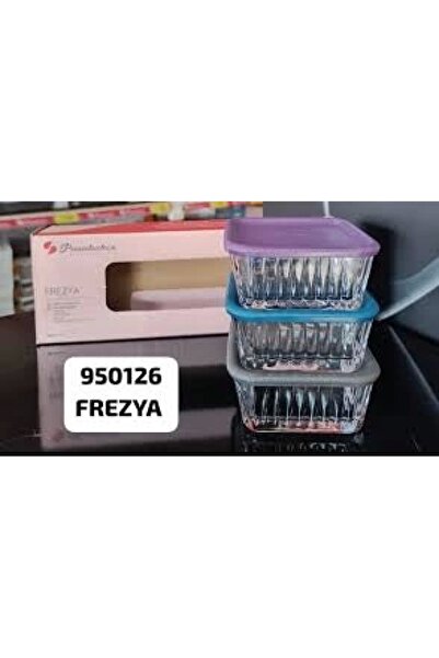 Paşabahçe 950126-12 ADET KAPAKLI FREZYA SAKLAMA KABI 3 RENKLİ