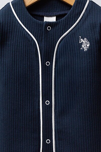 U.S. Polo Assn. Erkek Bebek Lacivert Tulum, %100 Pamuklu Ribana Kumaş