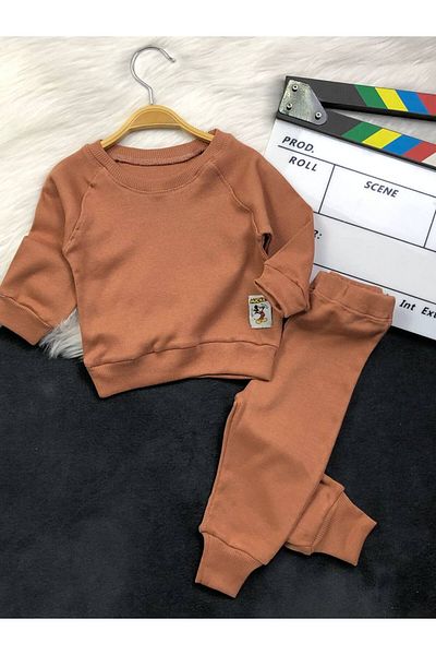 KGN GİYİM Baby Girl Bottom Top Tracksuit Set