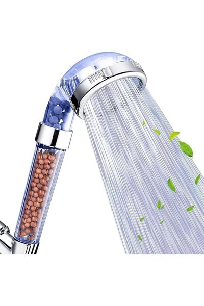 Duravel High-Pressure Filtered Shower Head with Mineral Beads, 3 Spray Modes,...