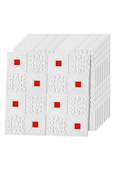 Teno Set Tapet 3D Teno61, suprafata acoperire 4.9 mp, autoadeziv, perete/tavan, 70x70 cm, rosu