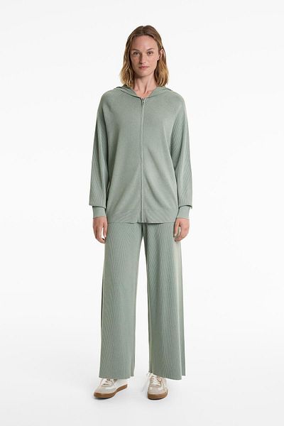Oysho Long hooded knit jacket