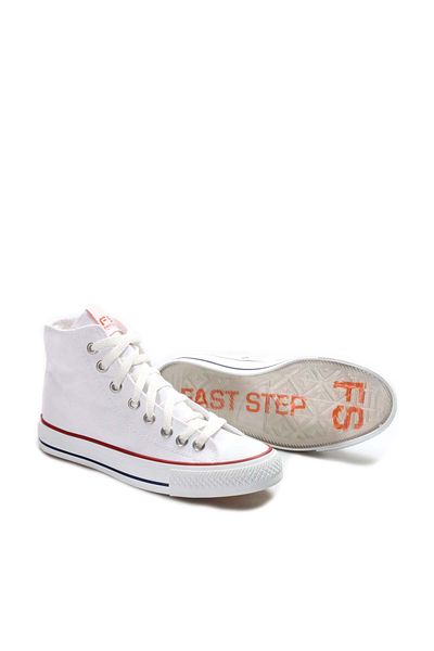 Ayakkabıhane White Lace-Up Unisex Sports Sneaker Shoes Ah1E6202411105