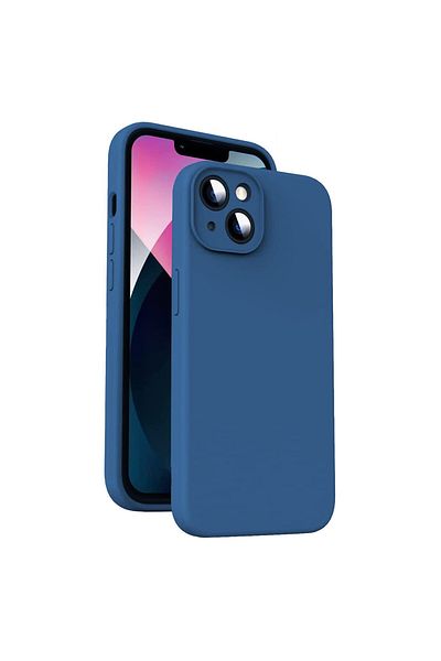 bestcase Premium Silicon Case For Apple iPhone 14, Dark Blue