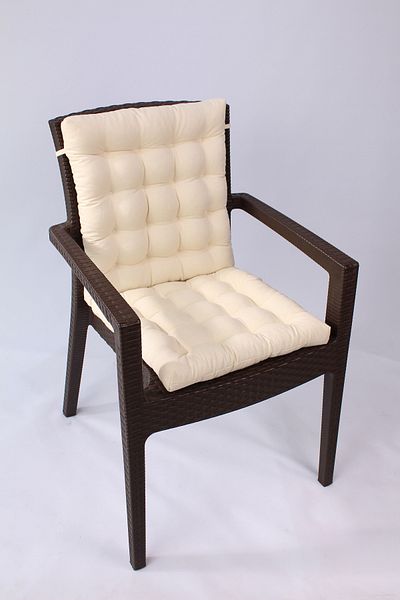 ALTINPAMUK Lotus Luxury Puffy Rattan Lotus Chair Cushion 43X93, Cream 18