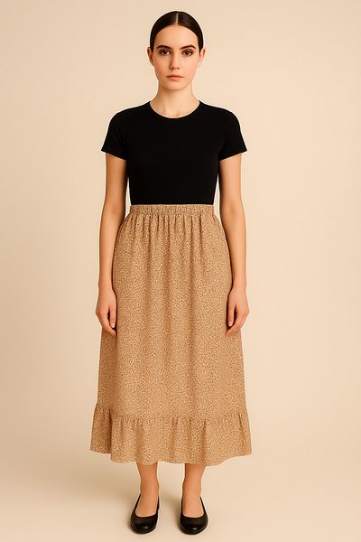 ERVA PEYSAJ Wrapped Elastic Mother's Skirt