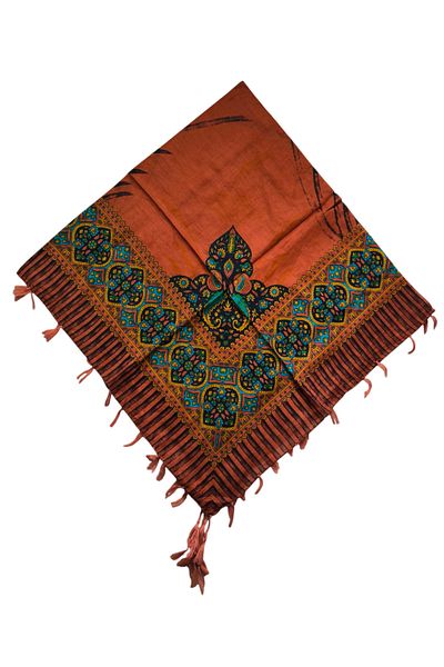 kızca Indian Silk Scarf Red 110 Luk
