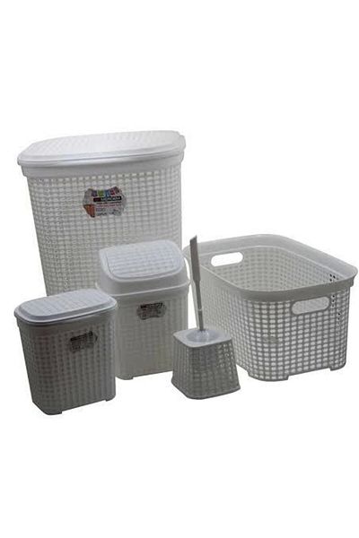PRATİKOBA 5 Piece Dowry Set Bathroom Set Boxed Royaleks-Mrd306-D