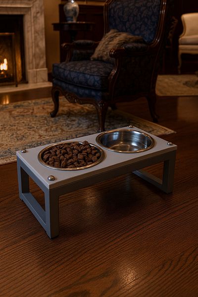 Okay Healthy Eating Stand for Cats and Dogs, Stainless Steel Stylish Design and Non-Slip Feet